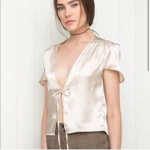 Brandy Melville Silk Tie Top ✨